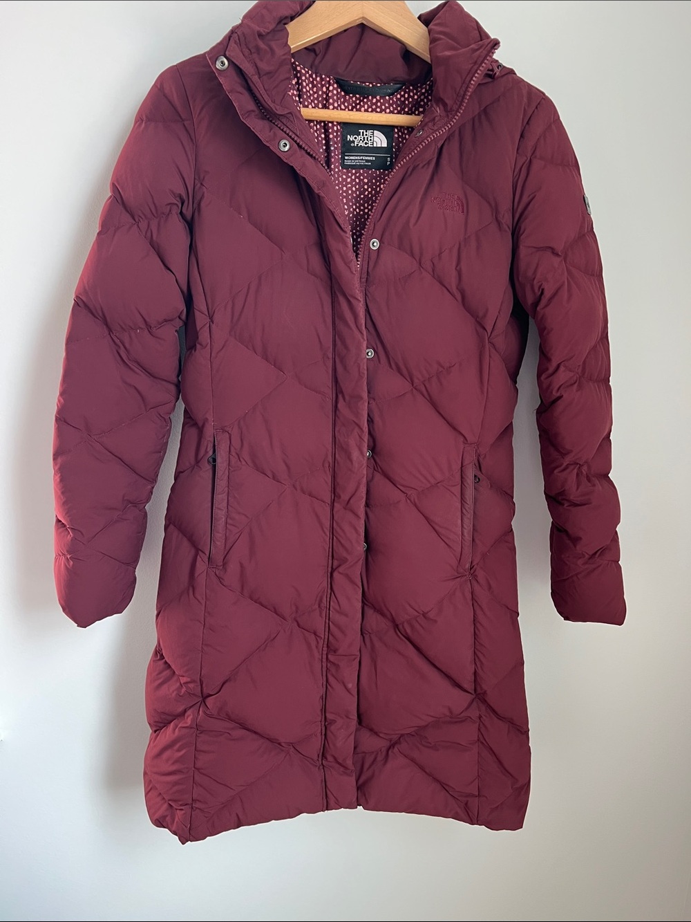 The North Face | Women’s Burgundy Long Down 550 Coat Size S